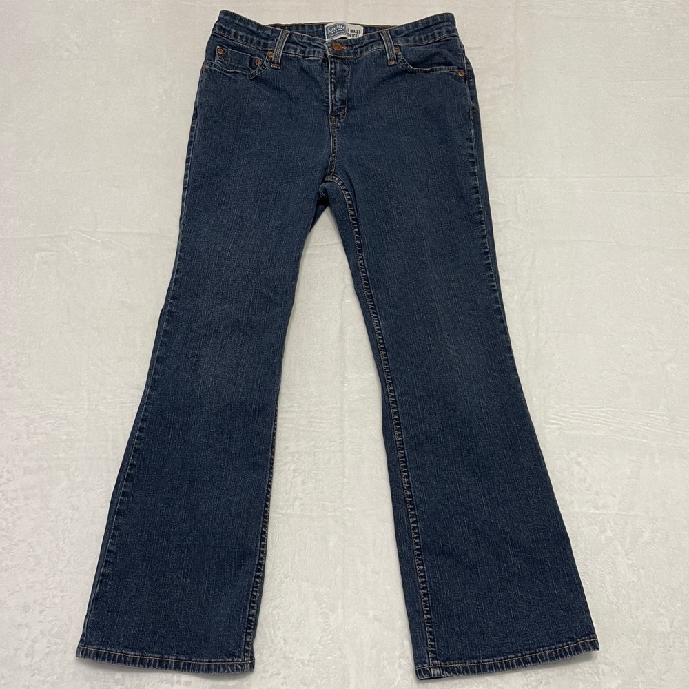 Signature by Levi Strauss & Co Womens Bootcut Jeans Dark‎ Wash Sz 10 Medium Flaw